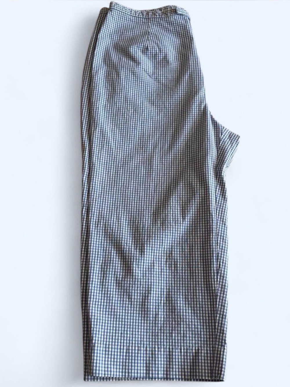 Women’s blue gingham capris by Kim Rogers, straight leg, cotton/spandex, Sz 12 - Picture 3 of 8